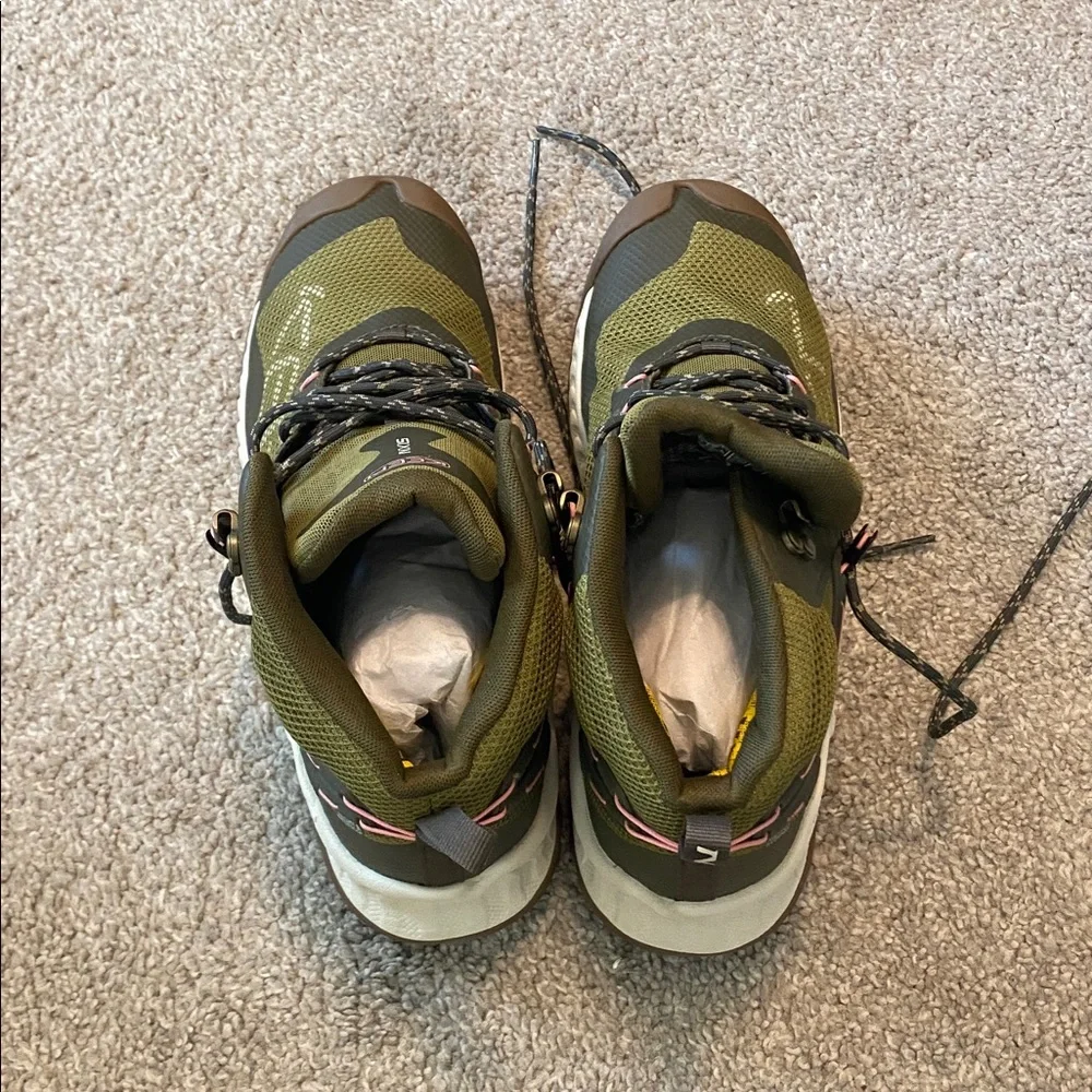 Keen Olive and Brown Lace-Up Trail Boots - Picture 3 of 5